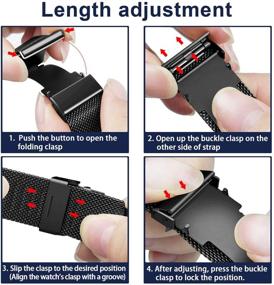 img 2 attached to TECOOL Stainless Wristband Replacement Compatible Wearable Technology