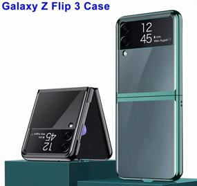 img 3 attached to 📱 Crystal Clear Transparent Gold Plating Case for Samsung Galaxy Z Flip 3: FUTURECASE Z Flip 3 Case, ZFlip3 Coque Funda Phone Cover