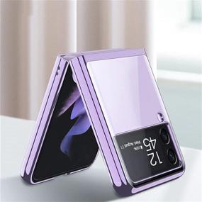 img 1 attached to 📱 Crystal Clear Transparent Gold Plating Case for Samsung Galaxy Z Flip 3: FUTURECASE Z Flip 3 Case, ZFlip3 Coque Funda Phone Cover