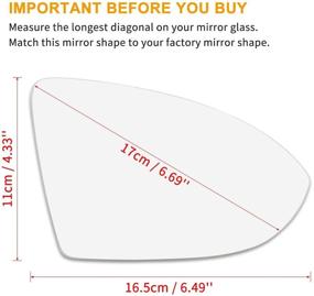img 2 attached to 🚗 Обновите свой Volkswagen GOLF MK7 с помощью зеркала заднего вида X AUTOHAUX с подогревом - зеркало пассажира