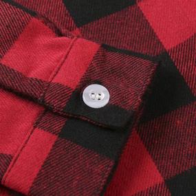 img 1 attached to OCHENTA Little Flannel Boys' Clothing with Button Sleeves for Tops, Tees & Shirts