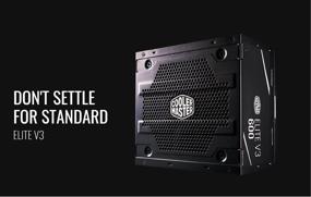 img 3 attached to Источник питания Cooler Master Elite v3 ATX мощностью 600 Вт: тихий, надежный и поддерживаемый гарантией на 3 года