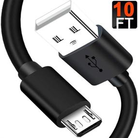 img 4 attached to 🎮 10FT Long PS4 Charger Cord for Xbox One Controller - Fast Charging, Sturdy Micro USB Cable for Xbox One S/X Slim Elite Wireless Controller and PlayStation 4 Games - Dualshock 4 Controller Data Sync Cord Wire