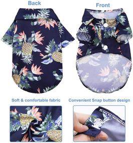 img 2 attached to Coppthinktu 4-Pack Hawaiian Dog Shirt - Breathable Summer Sweatshirts for Small/Medium Dogs and Cats - Beach Pet Shirt Polo T-Shirts in 4 Unique Designs