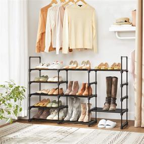 img 3 attached to Maximize Your Space with the SONGMICS 10-Tier Metal Shoe Rack for Living Room and Bedroom Organization