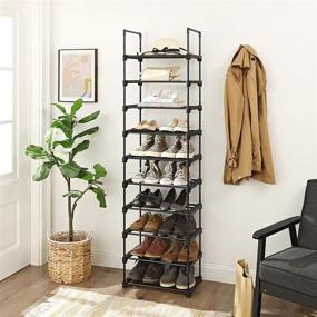 img 2 attached to Maximize Your Space with the SONGMICS 10-Tier Metal Shoe Rack for Living Room and Bedroom Organization