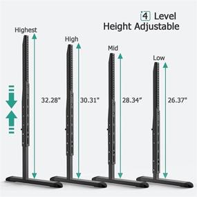 img 1 attached to Universal TV Stand - Table Top Base Replacement for 37-77 Inch LCD LED TVs | 4 Height Adjustable Legs - Max 100lbs | VESA 800x400mm | Cable Management | Black (SG81901)