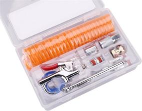 img 3 attached to 🔧 WYNNsky 1/4 Inch NPT Air Accessory Kit - 20 Piece, Air Compressor Hose Tool Set with Coil PU Hose/Blow Gun/Tire Gauge/Storage Case