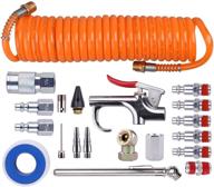 🔧 wynnsky 1/4 inch npt air accessory kit - 20 piece, air compressor hose tool set with coil pu hose/blow gun/tire gauge/storage case логотип