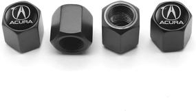 img 4 attached to 🚗 Enhance Your Acura's Style with JIEOU Tire Valve Stem Caps: Decorative Accessory for ILX, TLX, RLX, RDX, MDX, NSX - Set of 4