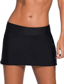 img 4 attached to REKITA Women Waistband Bikini Bottom Women's Clothing