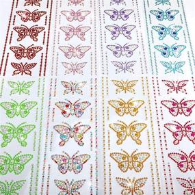 img 2 attached to Butterfly Rhinestone Stickers Adhesive Decorations