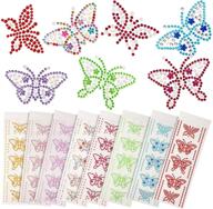 butterfly rhinestone stickers adhesive decorations logo