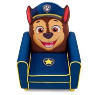 delta children figural upholstered kids chair: nick jr. paw patrol chase in blue - fun and comfort for your little one! logo