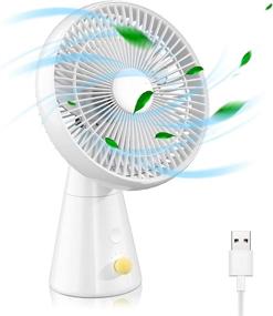 img 4 attached to SEGOAL Desk Fan 6-Inch USB Table Fans Small - Quiet & Portable Personal Oscillating Table Fan for Bedroom, Office, Home & Car Travel