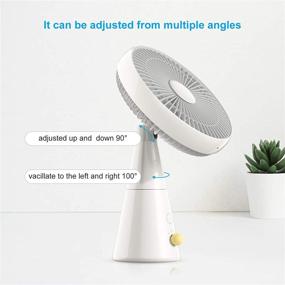 img 1 attached to SEGOAL Desk Fan 6-Inch USB Table Fans Small - Quiet & Portable Personal Oscillating Table Fan for Bedroom, Office, Home & Car Travel