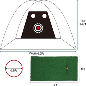 img 3 attached to GS CHIER Golf Practice Hitting Net: Enhance Your Swing with Training Belt, Hitting Mat, and Golf Arm Band