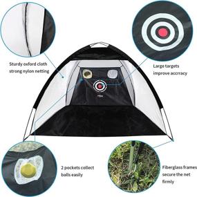 img 2 attached to GS CHIER Golf Practice Hitting Net: Enhance Your Swing with Training Belt, Hitting Mat, and Golf Arm Band