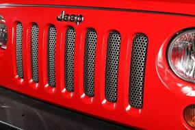 img 2 attached to Rugged Ridge 11401.22 Grille Insert for 07-18 Jeep Wrangler JK - Satin Stainless Steel