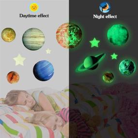 img 3 attached to 🌌 Glow in The Dark Planets Space Stars: Perfect Birthday and Christmas Gifts for Baby Boys and Girls' Bedroom Decor