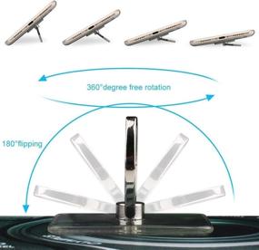 img 1 attached to Держатель для мобильного телефона с мраморным кольцом ARASO - 360 градусов вращения, держатель кольца для пальца для всех мобильных телефонов (мрамор 4 шт.)