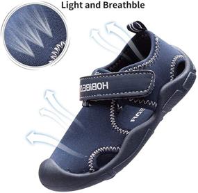 img 3 attached to HOBIBEAR Water-Breathable Toddler Boys' Sandals - Shoes