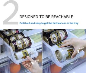 img 2 attached to 🥫 Refrigerator and Pantry Can Holder Organizer - Storage for 11~14 Cans, Can Dispenser, BPA-Free, Large Capacity, Space-Saving