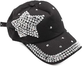 img 4 attached to 🧢 Colorful Star Bling Baseball Cap for Kids: Funbase Children Outdoor Sports Hat