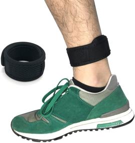 img 4 attached to Versatile Wakaka Sports Mesh Pouch for Fitbit & Garmin Fitness Bands - Wear on Arm or Ankle!