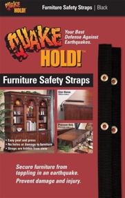 img 1 attached to 🪑 Quakehold! Furniture Strap Kit 4160, Black