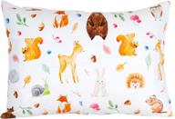 🌿 addison belle 100% organic toddler pillowcase - soft, durable & breathable woodland animals design - fits 13x18" & 14x19" pillows logo