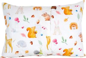 img 3 attached to 🌿 ADDISON BELLE 100% Organic Toddler Pillowcase - Soft, Durable & Breathable Woodland Animals Design - Fits 13x18" & 14x19" Pillows