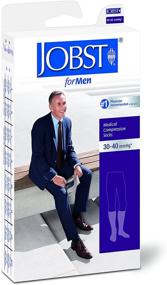 img 2 attached to 🧦 JOBST 115110 forMen Large Black Ribbed Dress Compression Socks - Knee High 30-40mmHg, Closed Toe: Benefits and Features