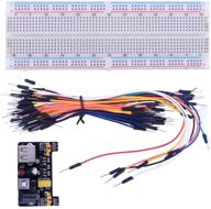 kuman 830 mb-102 tie points solderless breadboard with 65pcs jump wires, 3.3v 5v power supply module - arduino k3 compatible electronic learning kit logo