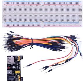 img 3 attached to Kuman 830 MB-102 Tie Points Solderless Breadboard with 65pcs Jump Wires, 3.3V 5V Power Supply Module - Arduino K3 Compatible Electronic Learning Kit