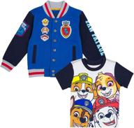 🐾 kids' paw patrol jacket & short sleeve t-shirt set with chest patch logo