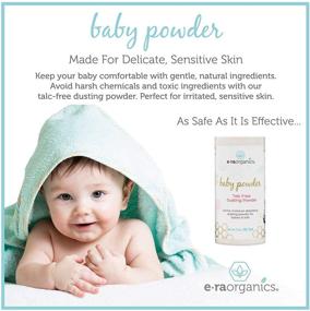 img 2 attached to 👶 Era Organics Talc Free Baby Powder - Organic Dusting Powder for Excess Moisture & Chafing - Non Toxic, Non-GMO, Cruelty Free