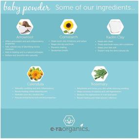 img 1 attached to 👶 Era Organics Talc Free Baby Powder - Organic Dusting Powder for Excess Moisture & Chafing - Non Toxic, Non-GMO, Cruelty Free