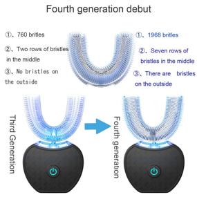 img 3 attached to 😁 Enhance Your Smile with Smiletech Automatic Toothbrush - Electric Toothbrush for Teeth Whitening, IPX7 Waterproof Sonic Toothbrush with Replacement Brush Head in Black