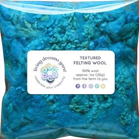 img 4 attached to 🧶 Premium Cerulean Corriedale Fiber with Textured Locks for Needle Felting, Spinning, Doll Hair and Waldorf Crafts