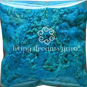 img 2 attached to 🧶 Premium Cerulean Corriedale Fiber with Textured Locks for Needle Felting, Spinning, Doll Hair and Waldorf Crafts