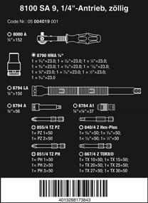 img 3 attached to 🔧 28-частный набор головок Ratchet SAE, 1/4 дюйма