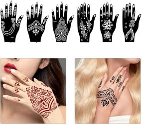 2 sheets Henna Stencil, Temporary Tattoo Stencil for Hand and Foot