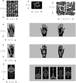 img 4 attached to «Тату-наклейки TinkTac, 23 листа, для нанесения удивительного хны на тело»