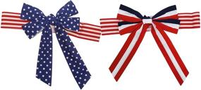 img 4 attached to Patriotic Chair Bows Assorted Patterns