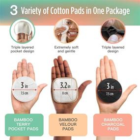 img 3 attached to 🌿 SWEET ADELINE Reusable Makeup Remover Pads: 18 Pcs + Laundry Bag + Gift Box – Organic Cotton Rounds for All Skin Types