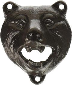 img 1 attached to 🐻 Cast Iron Bear Head Bottle Opener by Abbott Collection