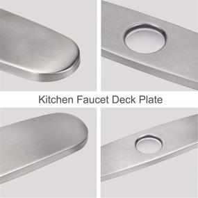 img 1 attached to COOLWEST 10-Inch Stainless Steel Deck Plate for Single Hole Kitchen Sink Faucet - Commercial Kitchen Faucet Hole Cover Escutcheon