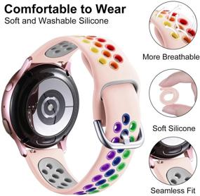 img 3 attached to 📱 Лента Lerobo Silicone Sport для Samsung Galaxy Watch Active 2, Active, 3 и Gizmo Watch - 20 мм, мягкая замена ленты.