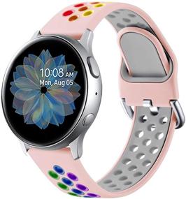 img 4 attached to 📱 Лента Lerobo Silicone Sport для Samsung Galaxy Watch Active 2, Active, 3 и Gizmo Watch - 20 мм, мягкая замена ленты.